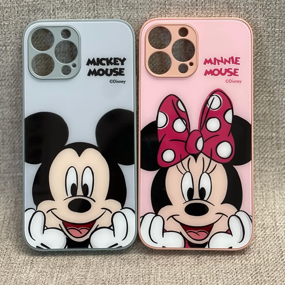 Mickey Mouse Liquid Glass Case in Blue Color for iPhone 13 Pro Max